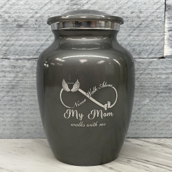 Customer Gallery - My Mom Walks With Me Sharing Urn - Gunmetal Gray
