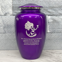 Customer Gallery - Mermaid Cremation Urn - Purple Luster