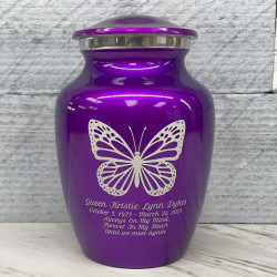 Customer Gallery - Butterfly Sharing Urn - Purple Luster