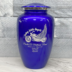 Customer Gallery - Riding with Angels Motorcycle Cremation Urn - Midnight Blue