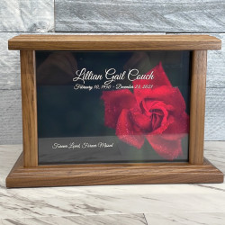 Customer Gallery - Rose Cremation Urn - Prestige Walnut