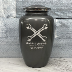 Customer Gallery - Mechanic Wrench Cremation Urn - Gunmetal Gray