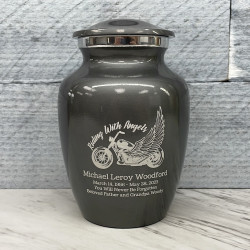 Customer Gallery - Riding with Angels Motorcycle Sharing Urn - Gunmetal Gray