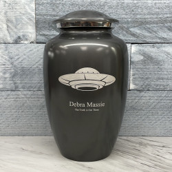 Customer Gallery - UFO Cremation Urn - Gunmetal Gray