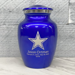 Customer Gallery - Dallas Star Sharing Urn - Midnight Blue