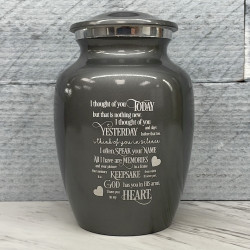 Customer Gallery - I Thought Of You Today Sharing Urn - Gunmetal Gray