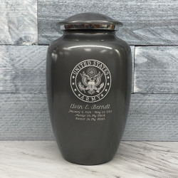 Customer Gallery - Army Cremation Urn - Gunmetal Gray