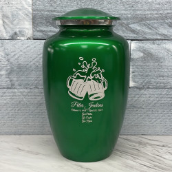 Customer Gallery - Beer Cremation Urn - Shamrock Green