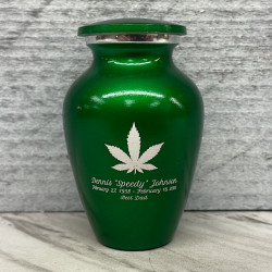 Customer Gallery - Marijuana Keepsake Urn - Shamrock Green