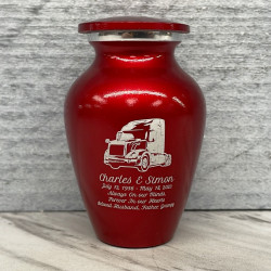 Customer Gallery - Semi Truck II Keepsake Urn - Ruby Red