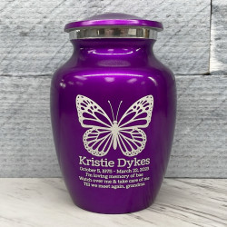 Customer Gallery - Butterfly Sharing Urn - Purple Luster