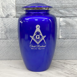 Customer Gallery - Masonic Cremation Urn - Midnight Blue