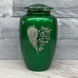Customer Gallery - Your Wings Were Ready Sharing Urn - Shamrock Green