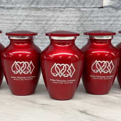 Customer Gallery - Card Suits Keepsake Urn - Ruby Red