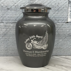 Customer Gallery - Riding with Angels Motorcycle Sharing Urn - Gunmetal Gray