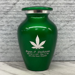 Customer Gallery - Marijuana Keepsake Urn - Shamrock Green