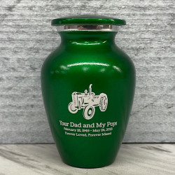 Customer Gallery - Classic Tractor Keepsake Urn - Shamrock Green