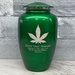 Customer Gallery - Marijuana Cremation Urn - Shamrock Green
