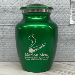 Customer Gallery - Marijuana Joint Sharing Urn - Shamrock Green