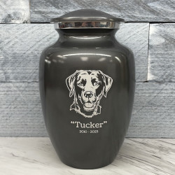 Customer Gallery - Large Black Lab Dog Cremation Urn - Gunmetal Gray