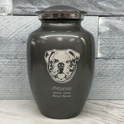 Customer Gallery - Large English Bulldog Dog Cremation Urn - Gunmetal Gray