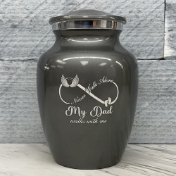 Customer Gallery - My Dad Walks With Me Sharing Urn - Gunmetal Gray