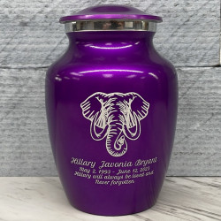 Customer Gallery - Elephant Sharing Urn - Purple Luster
