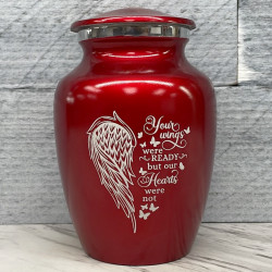 Customer Gallery - Your Wings Were Ready Sharing Urn - Ruby Red