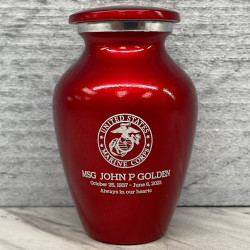 Customer Gallery - Marine Corps Keepsake Urn - Ruby Red