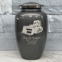 Customer Gallery - Bulldozer Cremation Urn - Gunmetal Gray
