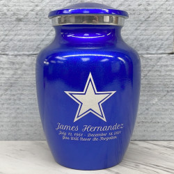 Customer Gallery - Dallas Star Sharing Urn - Midnight Blue