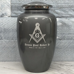Customer Gallery - Masonic Cremation Urn - Gunmetal Gray