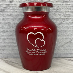 Customer Gallery - Loving Hearts Keepsake Urn - Ruby Red