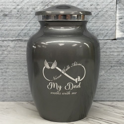 Customer Gallery - My Dad Walks With Me Sharing Urn - Gunmetal Gray