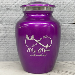 Customer Gallery - My Mom Walks With Me Sharing Urn - Purple Luster