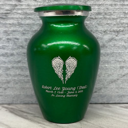 Customer Gallery - Angel Wings Keepsake Urn - Shamrock Green