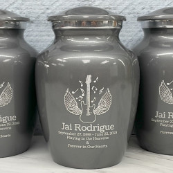 Customer Gallery - Electric Guitar Angel Wings Sharing Urn - Gunmetal Gray