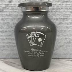 Customer Gallery - Playing Cards Keepsake Urn - Gunmetal Gray