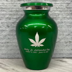 Customer Gallery - Marijuana Keepsake Urn - Shamrock Green