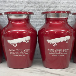 Customer Gallery - Skateboard Keepsake Urn - Ruby Red