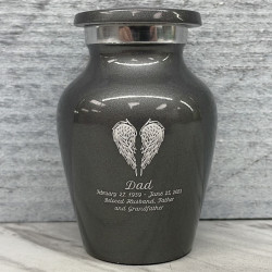 Customer Gallery - Angel Wings Keepsake Urn - Gunmetal Gray