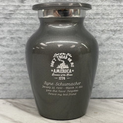 Customer Gallery - Don't Tread On Me Keepsake Urn - Gunmetal Gray