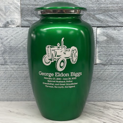 Customer Gallery - Classic Tractor Cremation Urn - Shamrock Green