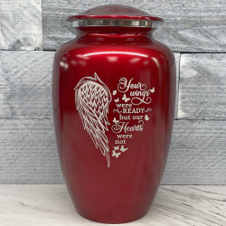 Customer Gallery - Your Wings Were Ready Cremation Urn - Ruby Red