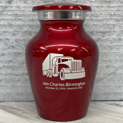 Customer Gallery - Semi Truck Keepsake Urn - Ruby Red