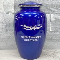 Customer Gallery - Commercial Airplane Jet Cremation Urn - Midnight Blue