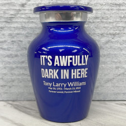 Customer Gallery - It's Awfully Dark In Here Keepsake Urn - Midnight Blue