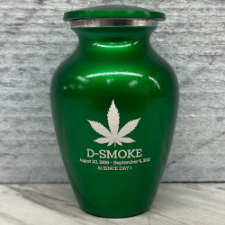 Customer Gallery - Marijuana Keepsake Urn - Shamrock Green