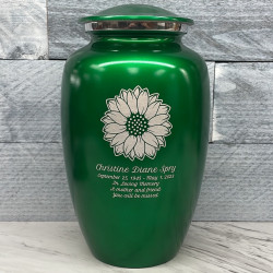 Customer Gallery - Sunflower Cremation Urn - Shamrock Green