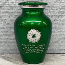 Customer Gallery - Sunflower Keepsake Urn - Shamrock Green